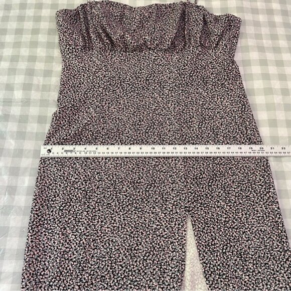 H&m dress liberty floral pink white black lightweight open to the leg summer XL - Picture 14 of 14